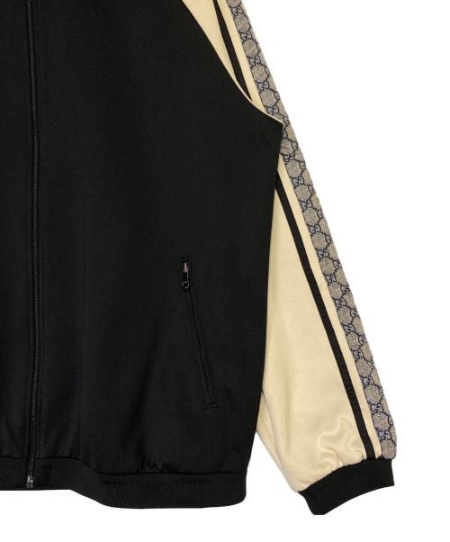 GUCCI（グッチ）GUCCI (グッチ) テクニカルジャージジャケット ブラック×ベージュ サイズ:XLの古着・服飾アイテム