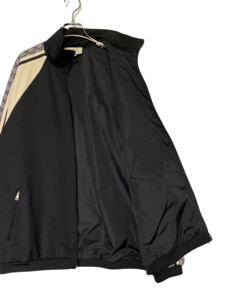 GUCCI（グッチ）GUCCI (グッチ) テクニカルジャージジャケット ブラック×ベージュ サイズ:XLの古着・服飾アイテム