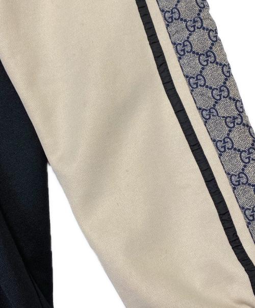 GUCCI（グッチ）GUCCI (グッチ) テクニカルジャージジャケット ブラック×ベージュ サイズ:XLの古着・服飾アイテム
