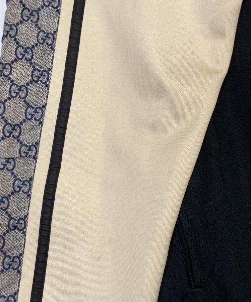 GUCCI（グッチ）GUCCI (グッチ) テクニカルジャージジャケット ブラック×ベージュ サイズ:XLの古着・服飾アイテム