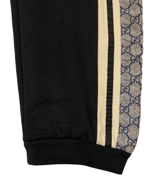 GUCCI（グッチ）GUCCI (グッチ) テクニカルジャージパンツ ブラック×ベージュ サイズ:XLの古着・服飾アイテム