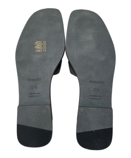 HERMES（エルメス）HERMES (エルメス) サンダル 《オラン》 ブラック サイズ:37 1/2の古着・服飾アイテム