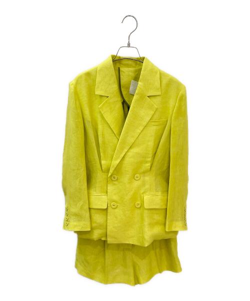 MYLAN（マイラン）MYLAN (マイラン) リネンジャケット×パンツセットアップ イエロー サイズ:Freeの古着・服飾アイテム