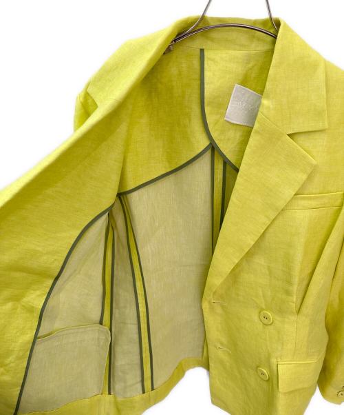MYLAN（マイラン）MYLAN (マイラン) リネンジャケット×パンツセットアップ イエロー サイズ:Freeの古着・服飾アイテム