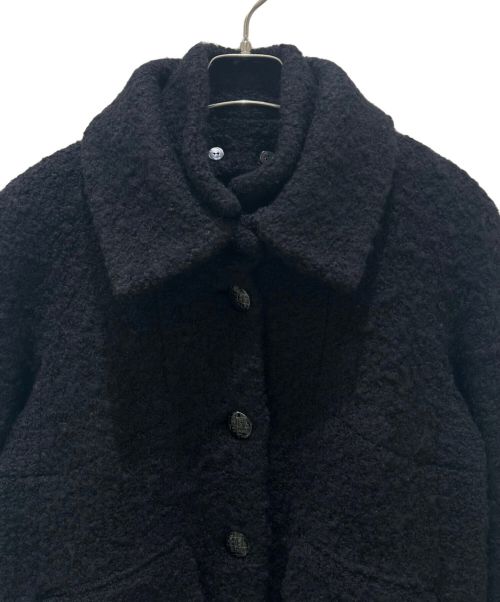 CHANEL（シャネル）CHANEL (シャネル) 4ポケット ツイード ロングコート ブラック サイズ:42の古着・服飾アイテム