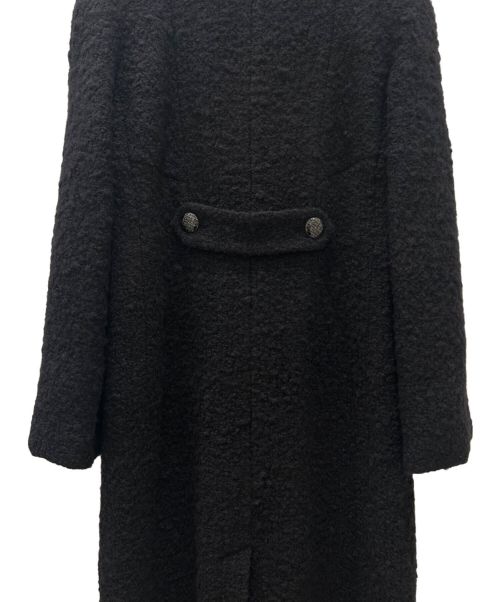 CHANEL（シャネル）CHANEL (シャネル) 4ポケット ツイード ロングコート ブラック サイズ:42の古着・服飾アイテム