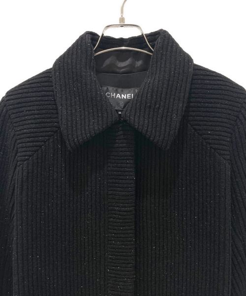 CHANEL（シャネル）CHANEL (シャネル) ココボタンツイードロングコート ブラック サイズ:40の古着・服飾アイテム