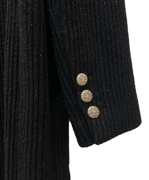 CHANEL（シャネル）CHANEL (シャネル) ココボタンツイードロングコート ブラック サイズ:40の古着・服飾アイテム