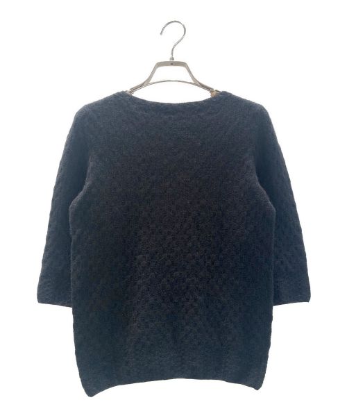 CHANEL（シャネル）CHANEL (シャネル) アンカーボタンカシミヤ混ニット ブラック サイズ:34の古着・服飾アイテム