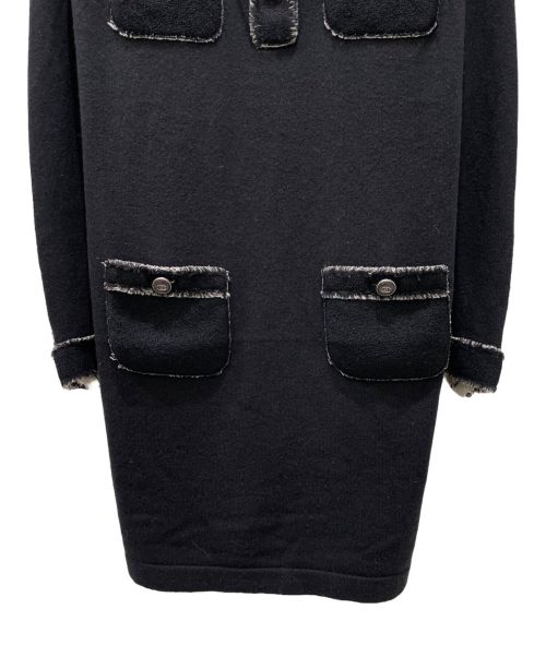 CHANEL（シャネル）CHANEL (シャネル) ココボタン カシミヤ ワンピース ブラック サイズ:38の古着・服飾アイテム
