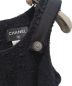 中古・古着 CHANEL (シャネル) ココボタンノースリーブツイードワンピース ブラック サイズ:38：60000円