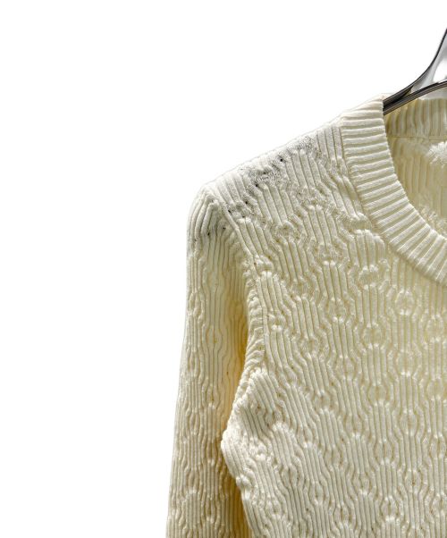 CHANEL（シャネル）CHANEL (シャネル) ココマークパッチニット アイボリー サイズ:34の古着・服飾アイテム