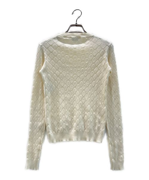 CHANEL（シャネル）CHANEL (シャネル) ココマークパッチニット アイボリー サイズ:34の古着・服飾アイテム