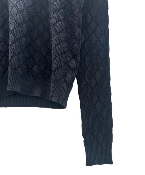 CHANEL（シャネル）CHANEL (シャネル) ココマークパッチニット ブラック サイズ:34の古着・服飾アイテム