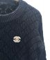 中古・古着 CHANEL (シャネル) ココマークパッチニット ブラック サイズ:34：120000円