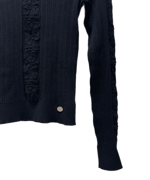 CHANEL（シャネル）CHANEL (シャネル) ココマーク刺繍ニット ブラック サイズ:34の古着・服飾アイテム