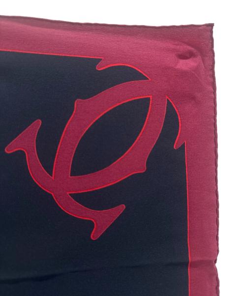 Cartier（カルティエ）Cartier (カルティエ) シルクスカーフ PANTHERE RING パンテールリング ネイビー サイズ:80.0cm×80.0cmの古着・服飾アイテム