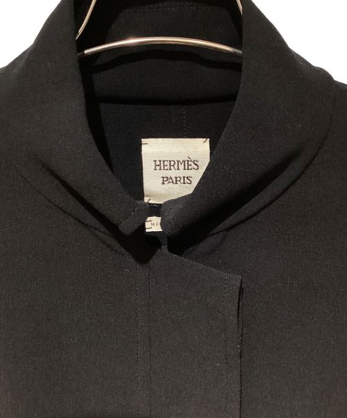HERMES（エルメス）HERMES (エルメス) Stand collar jacket（スタンドカラージャケット） ブラック サイズ:38の古着・服飾アイテム