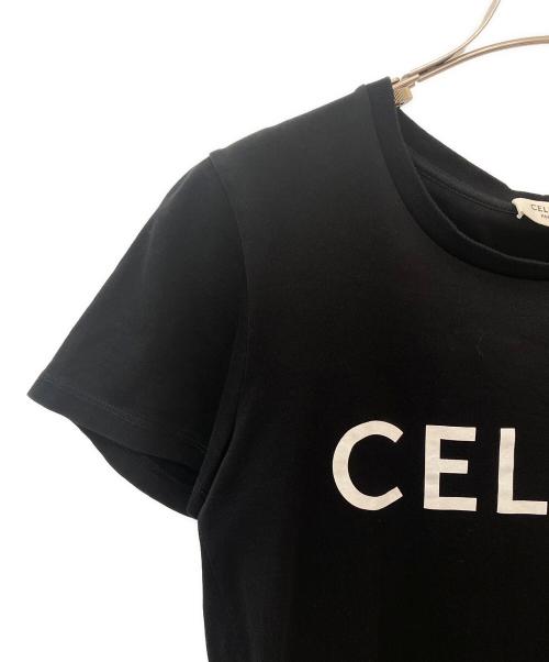 CELINE（セリーヌ）CELINE (セリーヌ) ロゴTシャツ ブラック サイズ:Sの古着・服飾アイテム