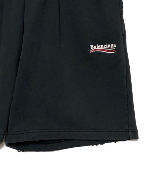 BALENCIAGA（バレンシアガ）BALENCIAGA (バレンシアガ) Political Campaign Sweat Shorts ブラック サイズ:Sの古着・服飾アイテム