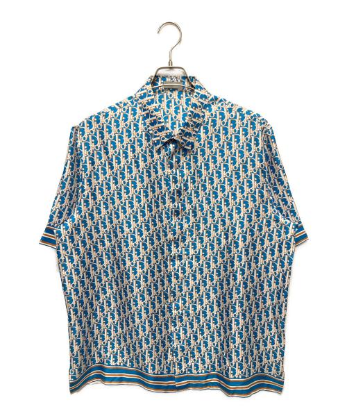 Dior（ディオール）Dior (ディオール) オブリークシルクシャツ ブルー サイズ:41の古着・服飾アイテム