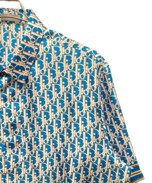 Dior（ディオール）Dior (ディオール) オブリークシルクシャツ ブルー サイズ:41の古着・服飾アイテム