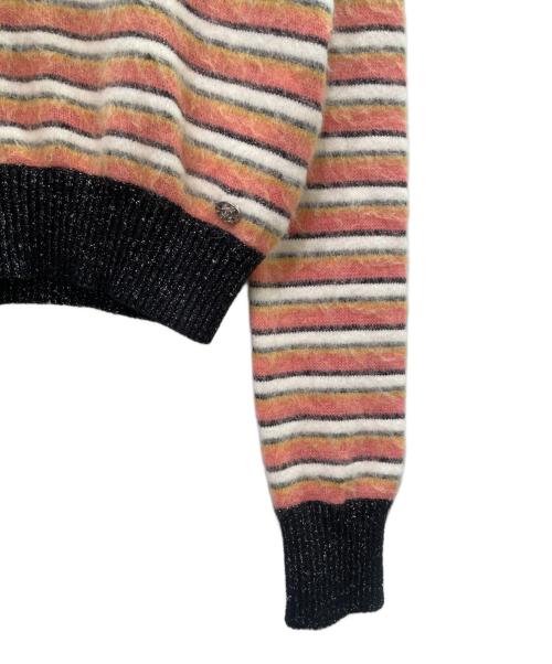 CHANEL（シャネル）CHANEL (シャネル) アルパカボーダーニット ピンク×イエロー サイズ:38の古着・服飾アイテム