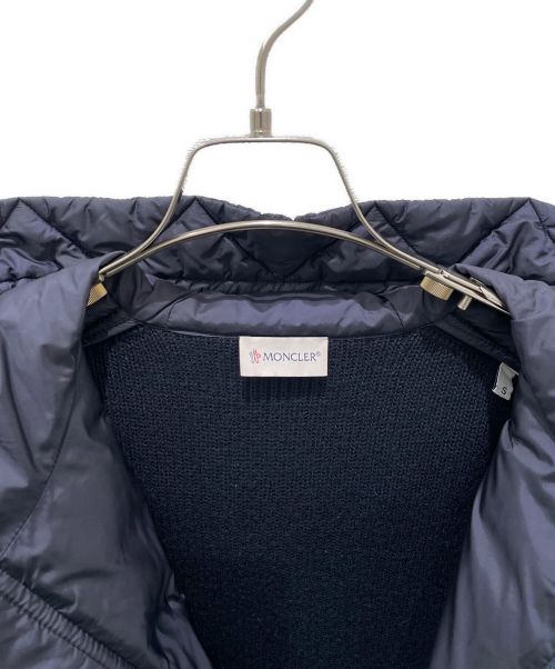 MONCLER（モンクレール）MONCLER (モンクレール) CARDIGAN 切替ダウンジャケット ネイビー サイズ:Sの古着・服飾アイテム