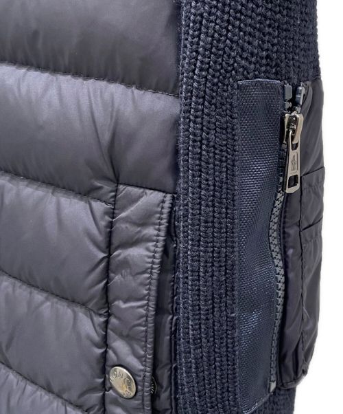 MONCLER（モンクレール）MONCLER (モンクレール) CARDIGAN 切替ダウンジャケット ネイビー サイズ:Sの古着・服飾アイテム