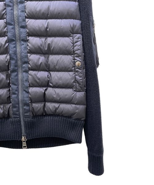 MONCLER（モンクレール）MONCLER (モンクレール) CARDIGAN 切替ダウンジャケット ネイビー サイズ:Sの古着・服飾アイテム