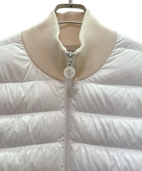 MONCLER（モンクレール）MONCLER (モンクレール) Trico Cardigan ホワイト×ベージュ サイズ:XLの古着・服飾アイテム