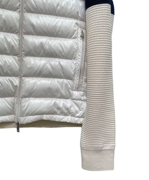 MONCLER（モンクレール）MONCLER (モンクレール) Trico Cardigan ホワイト×ベージュ サイズ:XLの古着・服飾アイテム