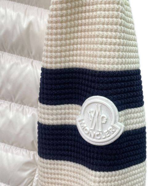 MONCLER（モンクレール）MONCLER (モンクレール) Trico Cardigan ホワイト×ベージュ サイズ:XLの古着・服飾アイテム