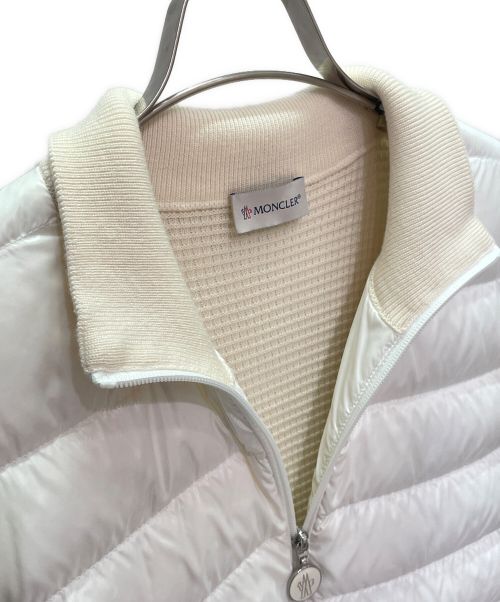 MONCLER（モンクレール）MONCLER (モンクレール) Trico Cardigan ホワイト×ベージュ サイズ:XLの古着・服飾アイテム