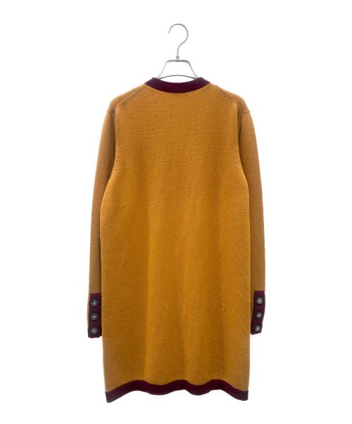 CHANEL（シャネル）CHANEL (シャネル) ココボタンカシミヤロングカーディガン ブラウン×ボルドー サイズ:40の古着・服飾アイテム
