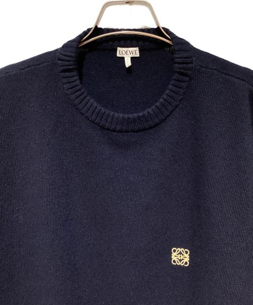 LOEWE（ロエベ）LOEWE (ロエベ) Anagram Logo Knit（アナグラムロゴニット） ネイビー サイズ:Mの古着・服飾アイテム