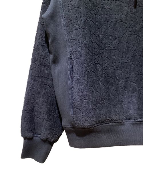Dior（ディオール）Dior (ディオール) Oblique Pile Hoodie（オブリークパイルフーディ） ネイビー サイズ:XSの古着・服飾アイテム