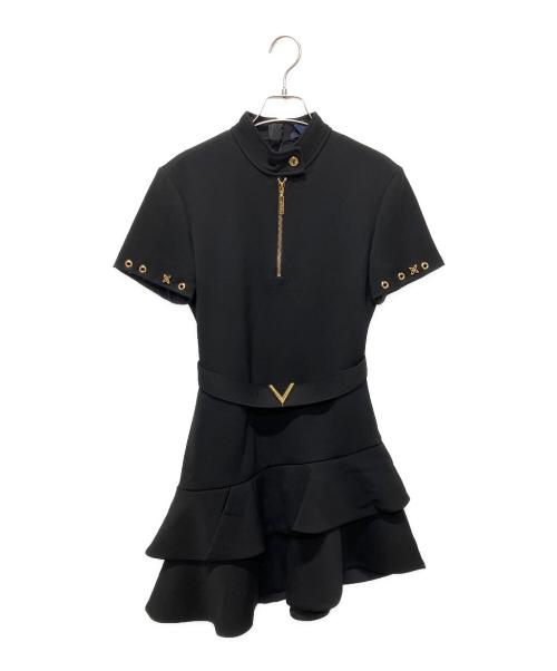 LOUIS VUITTON（ルイ ヴィトン）LOUIS VUITTON (ルイ ヴィトン) ホールスリーブミニワンピース ブラック サイズ:36の古着・服飾アイテム