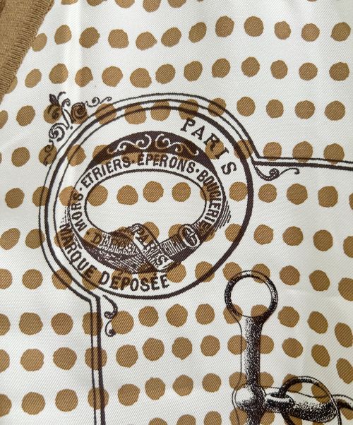 HERMES（エルメス）HERMES (エルメス) シルク切替カーディガン ブラウン サイズ:34の古着・服飾アイテム