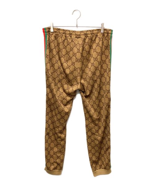 GUCCI（グッチ）GUCCI (グッチ) GGテクニカルジャージージョギングパンツ ブラウン サイズ:XLの古着・服飾アイテム