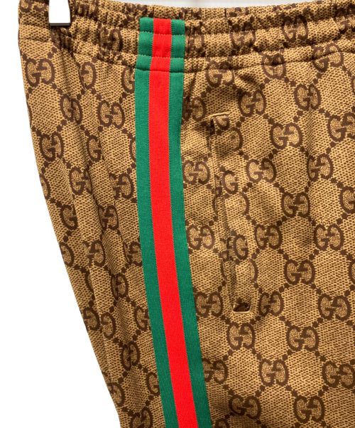 GUCCI（グッチ）GUCCI (グッチ) GGテクニカルジャージージョギングパンツ ブラウン サイズ:XLの古着・服飾アイテム