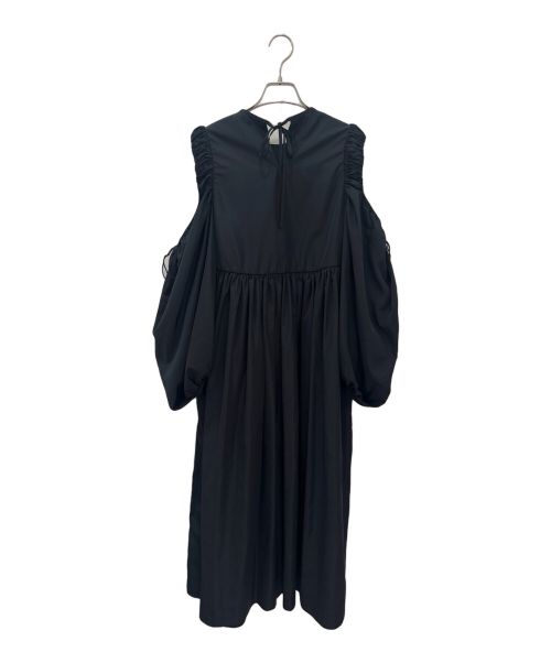 CECILIE BAHNSEN（セシリーバンセン）CECILIE BAHNSEN (セシリーバンセン) FINNLEY DRESS ボリューム カット スリーブ ギャザーフレアワンピース ブラック サイズ:2の古着・服飾アイテム