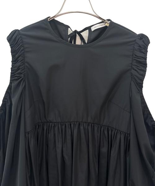 CECILIE BAHNSEN（セシリーバンセン）CECILIE BAHNSEN (セシリーバンセン) FINNLEY DRESS ボリューム カット スリーブ ギャザーフレアワンピース ブラック サイズ:2の古着・服飾アイテム