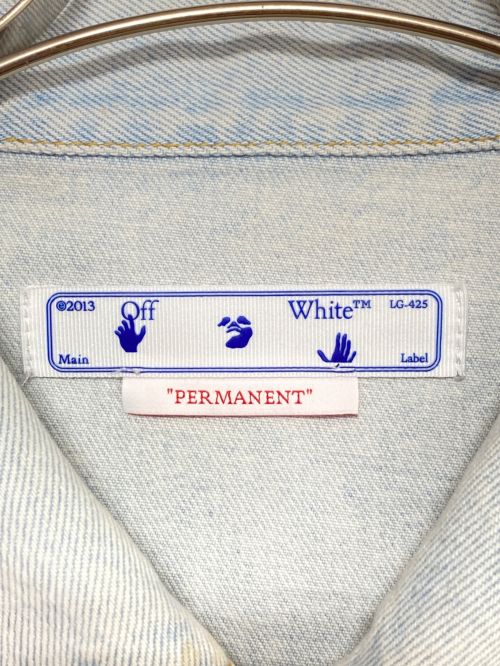 OFFWHITE（オフホワイト）OFFWHITE (オフホワイト) バックロゴデニムジャケット インディゴ サイズ:Lの古着・服飾アイテム