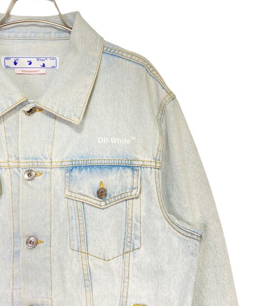 OFFWHITE（オフホワイト）OFFWHITE (オフホワイト) バックロゴデニムジャケット インディゴ サイズ:Lの古着・服飾アイテム