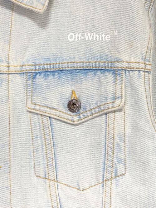 OFFWHITE（オフホワイト）OFFWHITE (オフホワイト) バックロゴデニムジャケット インディゴ サイズ:Lの古着・服飾アイテム