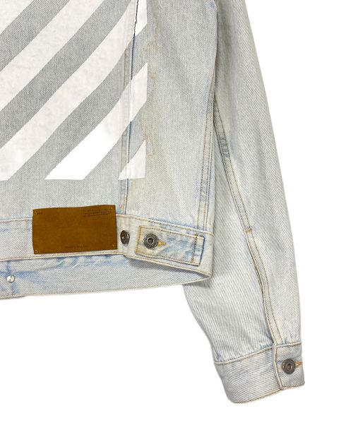OFFWHITE（オフホワイト）OFFWHITE (オフホワイト) バックロゴデニムジャケット インディゴ サイズ:Lの古着・服飾アイテム