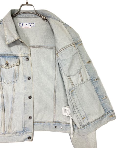 OFFWHITE（オフホワイト）OFFWHITE (オフホワイト) バックロゴデニムジャケット インディゴ サイズ:Lの古着・服飾アイテム