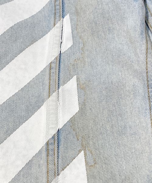 OFFWHITE（オフホワイト）OFFWHITE (オフホワイト) バックロゴデニムジャケット インディゴ サイズ:Lの古着・服飾アイテム