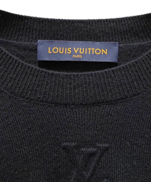 LOUIS VUITTON（ルイ ヴィトン）LOUIS VUITTON (ルイ ヴィトン) 22SS LVエンボスロゴニット ブラック サイズ:Lの古着・服飾アイテム